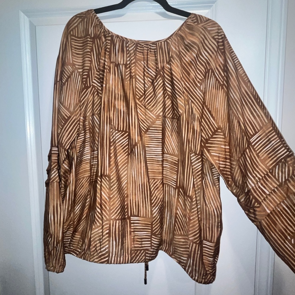 Earth Tone, Loose Fitting Tunic, Blouse, Lightweight